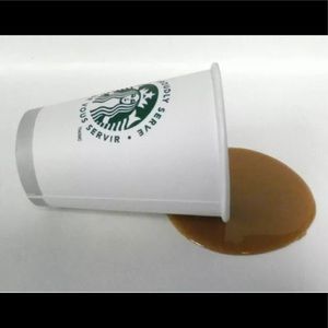Strabucks Cup Spilled Funny Prank Office Accessory
